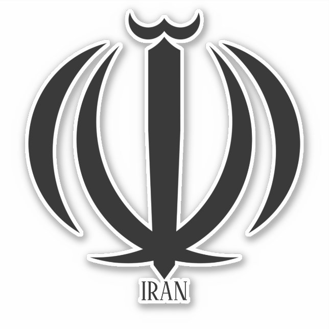 Iranisches Emblem Patriotic Aufkleber (Vorderseite)