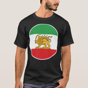 Iranisches Löwe-und-Sonne-Historisches Flaggenembl T-Shirt