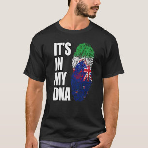 iranisches und neuseeländisches DNA-Flaggengebiet T-Shirt