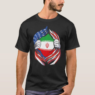 Irans Flagge Amerikas Stolz auf mein iranisches Er T-Shirt