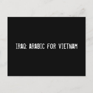Iraq: arabisch für Vietnam Postkarte