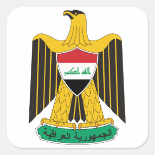 Iraq-Emblem Quadratischer Aufkleber