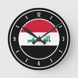 Iraq Flag Elegant Runde Wanduhr