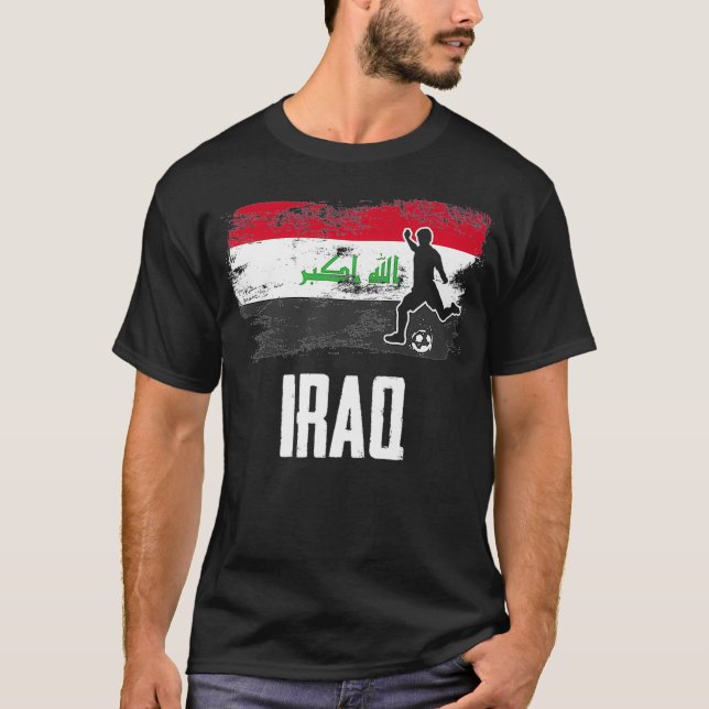 Iraq Flag Jersey Iraqi Soccer Team Iraqi funny 100 T-Shirt (Vorderseite)