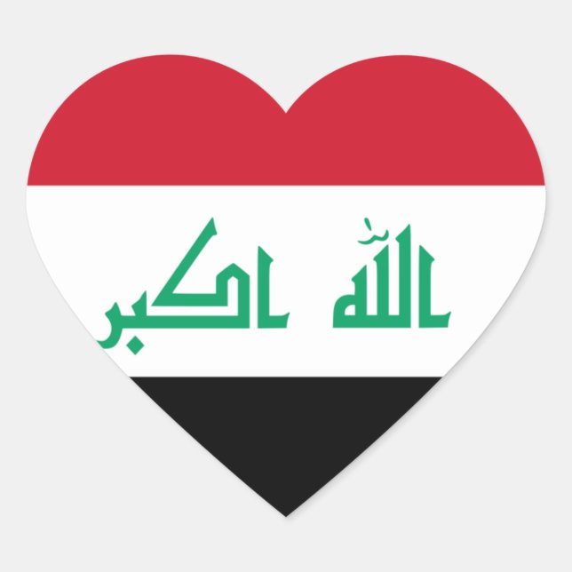 Iraq Herz-Aufkleber (Vorderseite)