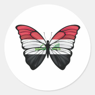 Iraq Hypolimnas Butterfly Runder Aufkleber