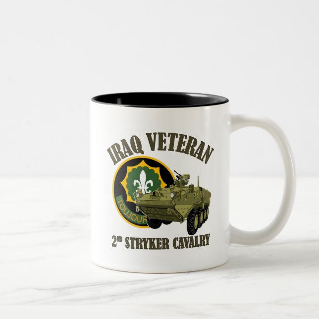 Iraq Vet 2nd SCR Stryker Zweifarbige Tasse (Rechts)