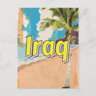 Iraq Vintage travel poster Postkarte