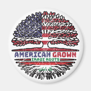 Iraqi US American United States Tree Magnet