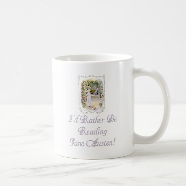 IRBR Jane Austen! Klassische weiße Tasse, 2 Größen Kaffeetasse (Rechts)