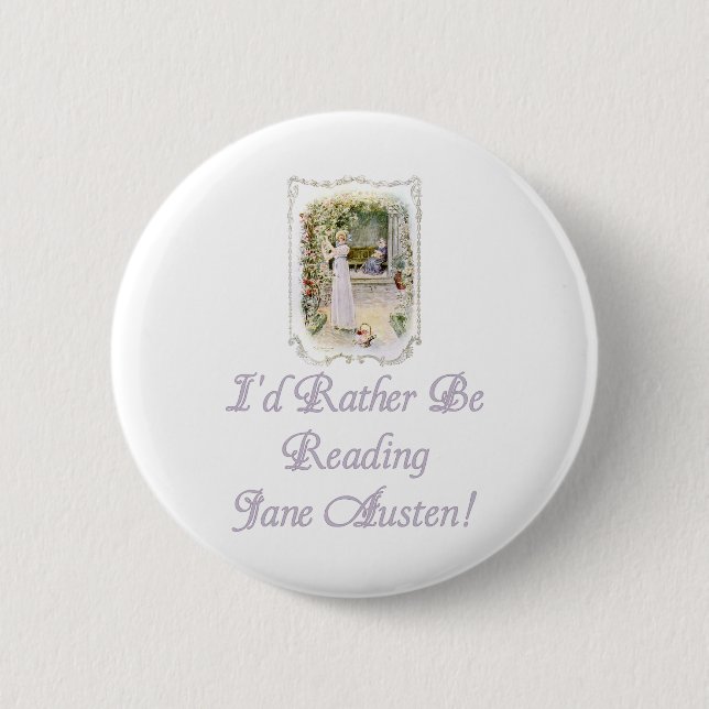 IRBR Jane Austen! Knöpfe, 2 Formen, 6 Größen Button (Vorderseite)