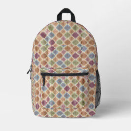 Irdische Fliesen Bedruckter Rucksack
