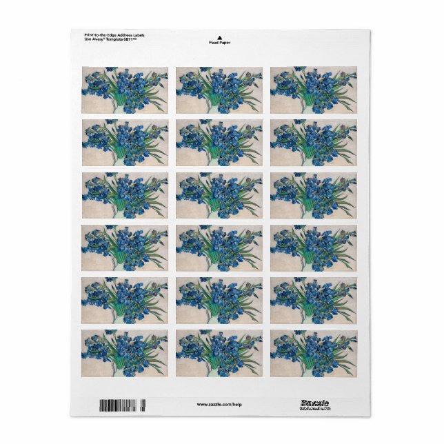 Ire, 1890 von Vincent van Gogh Adressaufkleber (Vorne)