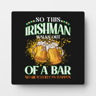 Ire beim Biertrinken am St. Patrick's Day Fotoplatte