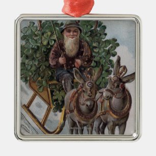 Ire, der Sleigh der Kleeblätter fährt Ornament Aus Metall