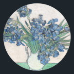 Ire | Vincent van Gogh Runder Aufkleber<br><div class="desc">Ire (1890) | Original-Kunstwerk des niederländischen Postimpressionisten Vincent Van Gogh (1853-1890). Das Bild zeigt ein ruhiges Leben mit einem vollen Blumenstrauß auf einem grünen Tisch vor einem cremefarbenen,  weißen Hintergrund. Verwenden Sie die Entwurfstools,  um einen benutzerdefinierten Text hinzuzufügen oder das Bild zu personalisieren.</div>