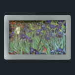 Ire von Vincent van Gogh, Vintag Garden Art Rechteckige Gürtelschnalle<br><div class="desc">Ire (1889) von Vincent van Gogh ist ein Vintages, kunstvolles Post-Impressionismus Landschaftsbild mit Blumengarten mit lila bärtigen Reisen, die von Orangenpfeifen wachsen. An der Kante blüht eine weiße Iris-Blume des Single. Über den Künstler: Vincent Willem van Gogh (1853-1890) war einer der berühmtesten postimpressionistischen Maler seiner Zeit. Seine Arbeit war besonders...</div>