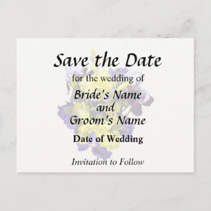 Ire Yellow und Lila Ankündigungspostkarte