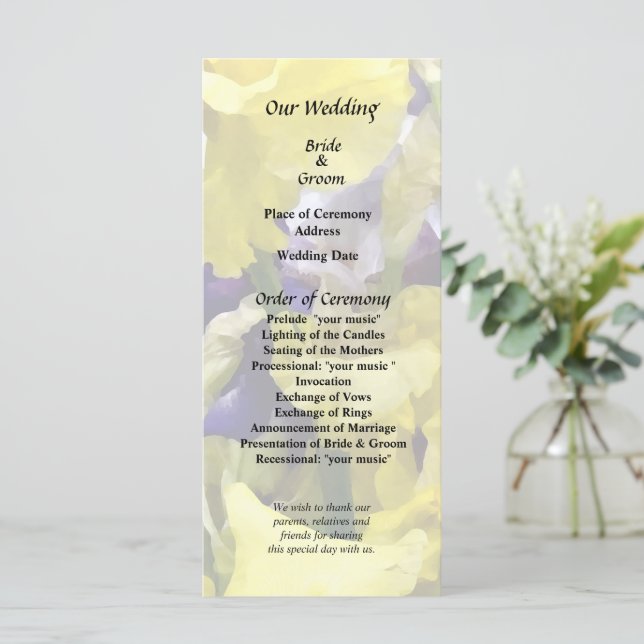 Ire Yellow und Lila Programm (Stehend Vorderseite)