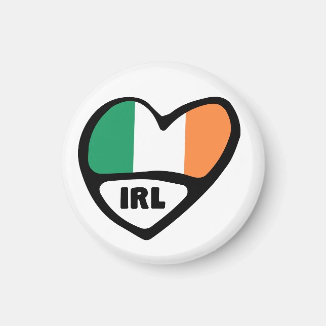 Ireland Country Code Flag Heft, IRL Magnet (Vorne)