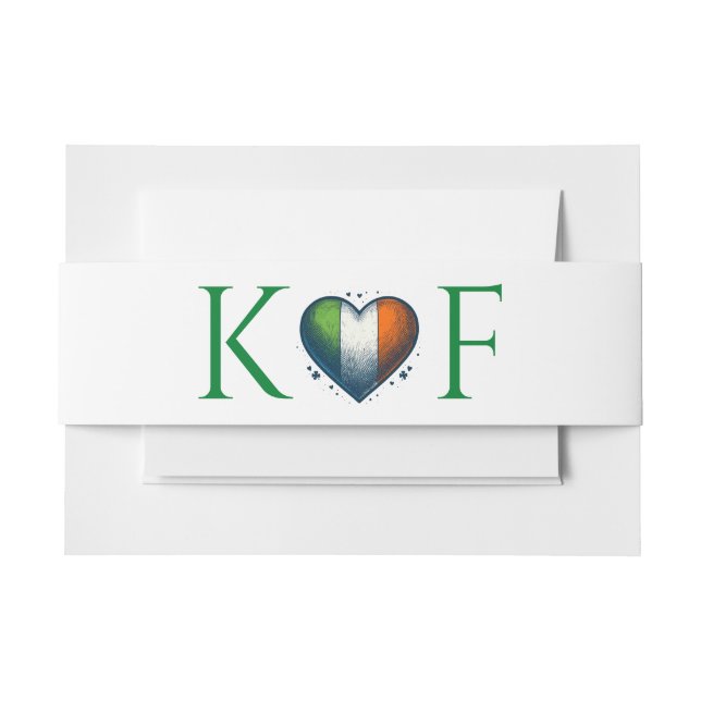 Ireland Couple Wedding Einladungsbanderole (Vorderseite Beispiel)