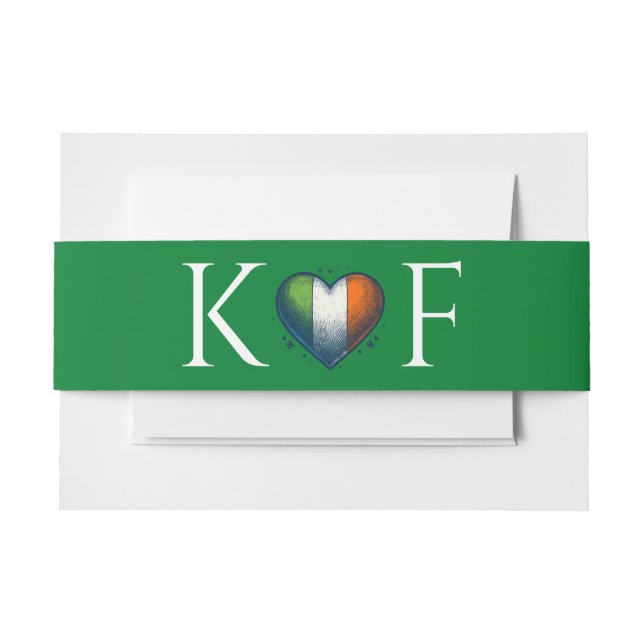 Ireland Couple Wedding Einladungsbanderole (Vorderseite Beispiel)