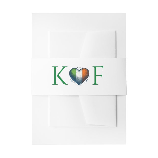 Ireland Couple Wedding Einladungsbanderole (Vorderseite Beispiel)