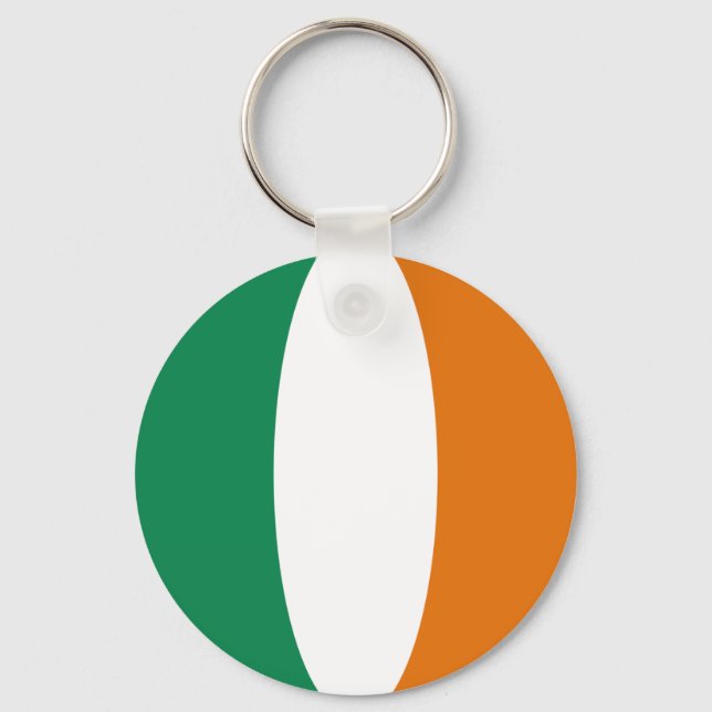 Ireland Fisheye Flag Schlüsselanhänger (Vorderseite)
