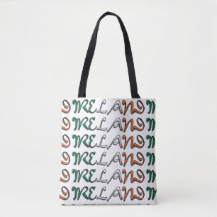Ireland Flag Color Typografy European Country Bag