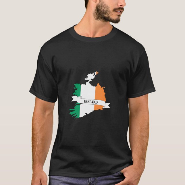  ireland flag map T-Shirt (Vorderseite)