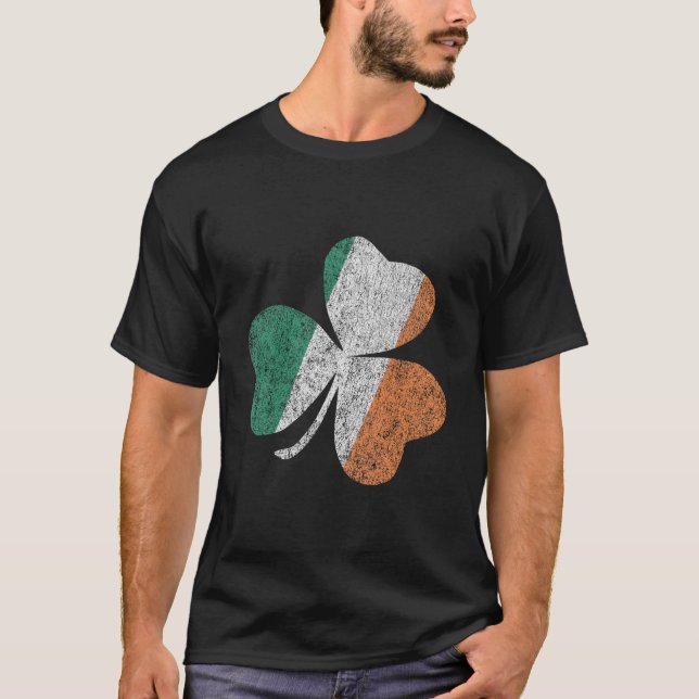Ireland Flag Shamrock St Patrick'S Day T-Shirt (Vorderseite)