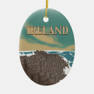 Ireland Giants Causeway Travel Poster Keramik Ornament
