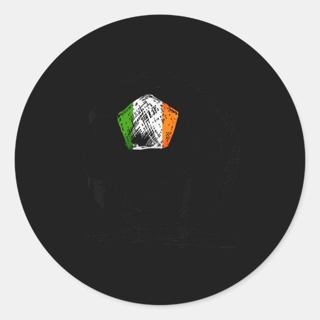 Ireland Irish Eire Flag Design On Soccer Ball Jers Runder Aufkleber (Vorderseite)