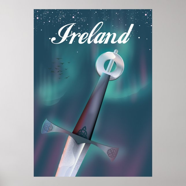 Ireland keltisches Schwert Poster (Vorne)