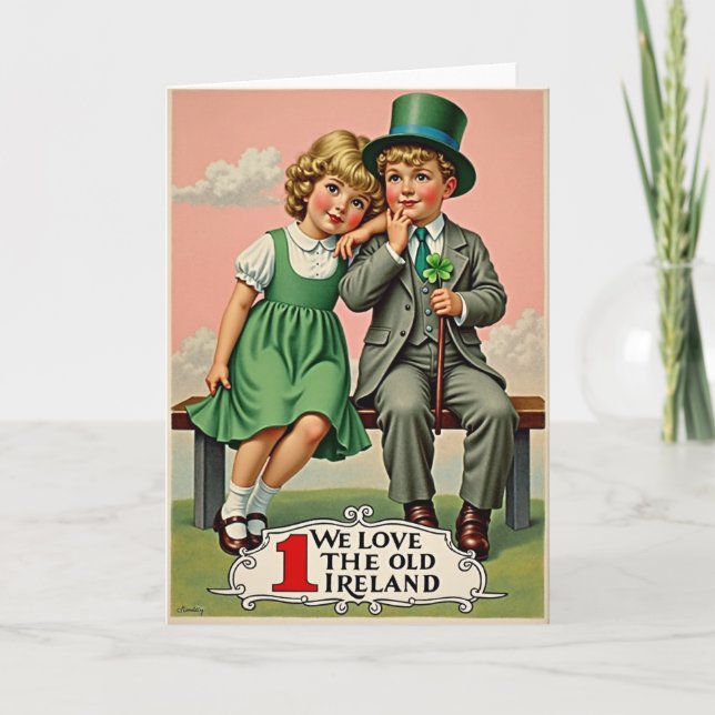 Ireland Kids Vintage Scene Card Karte (Vorderseite)