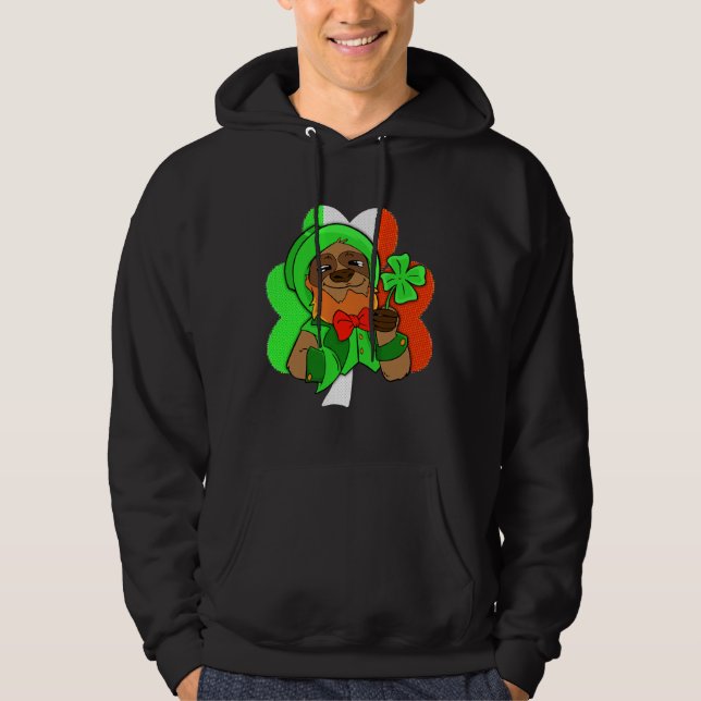 Ireland Leprechauns Sloth Hoodie (Vorderseite)