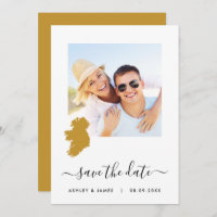 Ireland Map Foto Wedding Save the Date Card