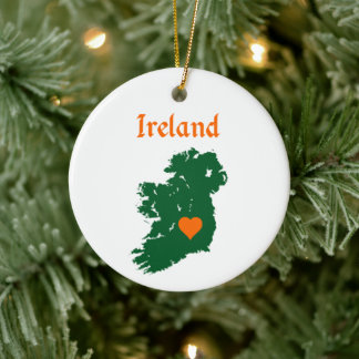 Ireland Map Keramik Ornament