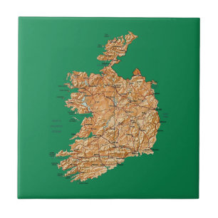 Ireland Map Tile Fliese