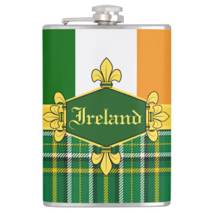 Ireland National Tartan, flag, custom with name Flachmann