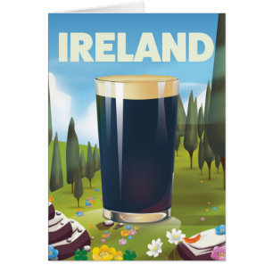 Ireland Pint Travel Poster