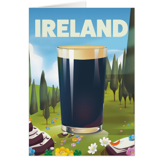 Ireland Pint Travel Poster (Vorne)