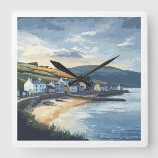 Ireland Scenic Clock Quadratische Wanduhr