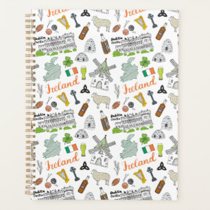 Ireland Sketch Doodle Pattern Planer
