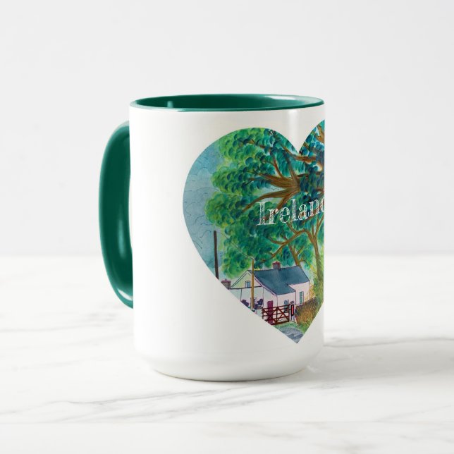 Ireland Souvenir Heart Tasse (Vorderseite Links)