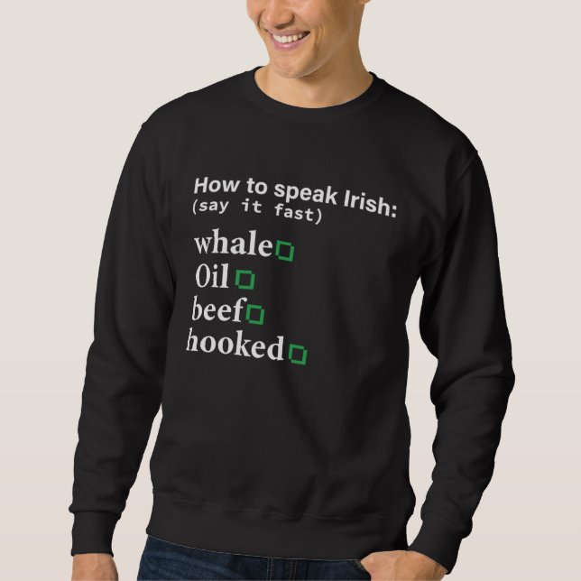 Ireland Themed Us Shamrock Flag St Patrick s Day Sweatshirt (Vorderseite)