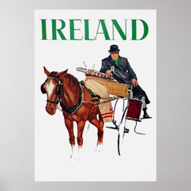 Ireland Travel Vintage Poster (Vorne)
