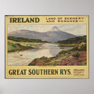 Ireland Vintage Travel Poster Ad Retro Prints