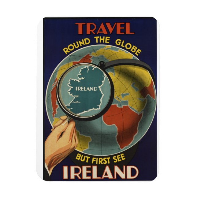 Ireland Vintage Travel Poster Magnet (Vertikal)