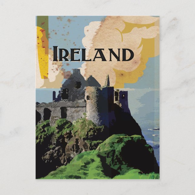 Ireland Vintage Travel Poster Postkarte (Vorderseite)